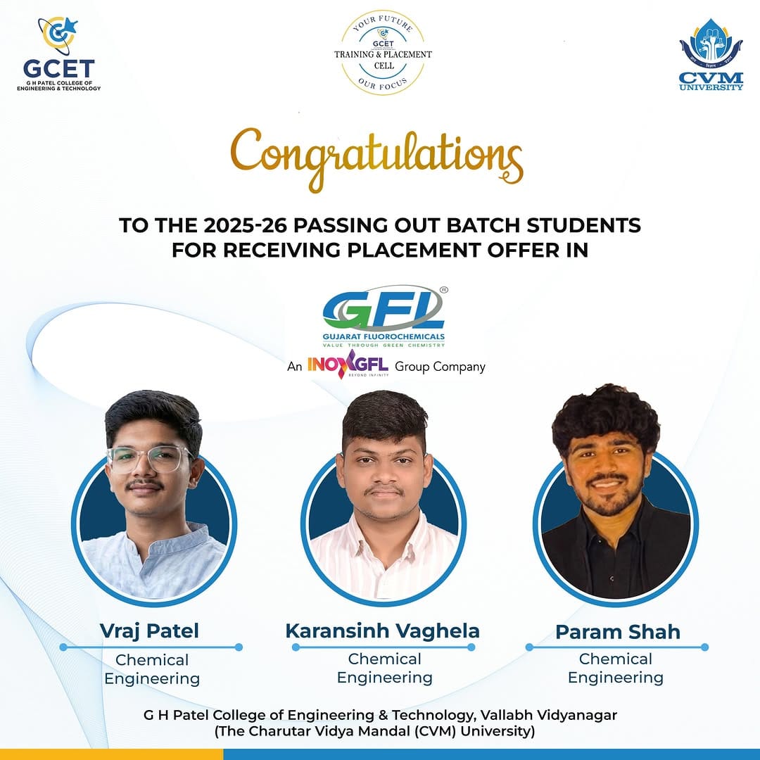 Post 4 by GCET College - The CVM University on Instagram (image)