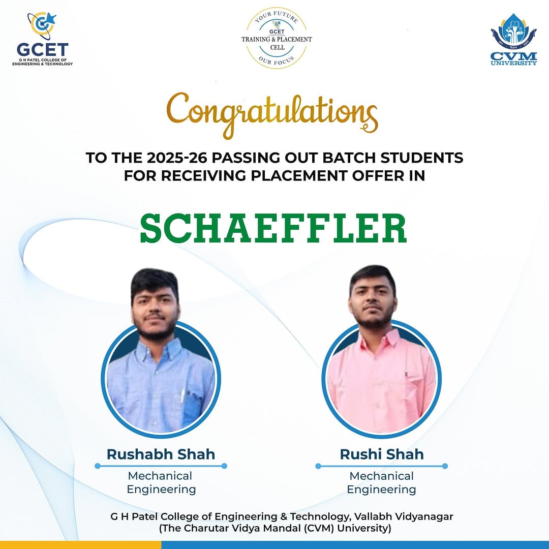 Post 2 by GCET College - The CVM University on Instagram (image)