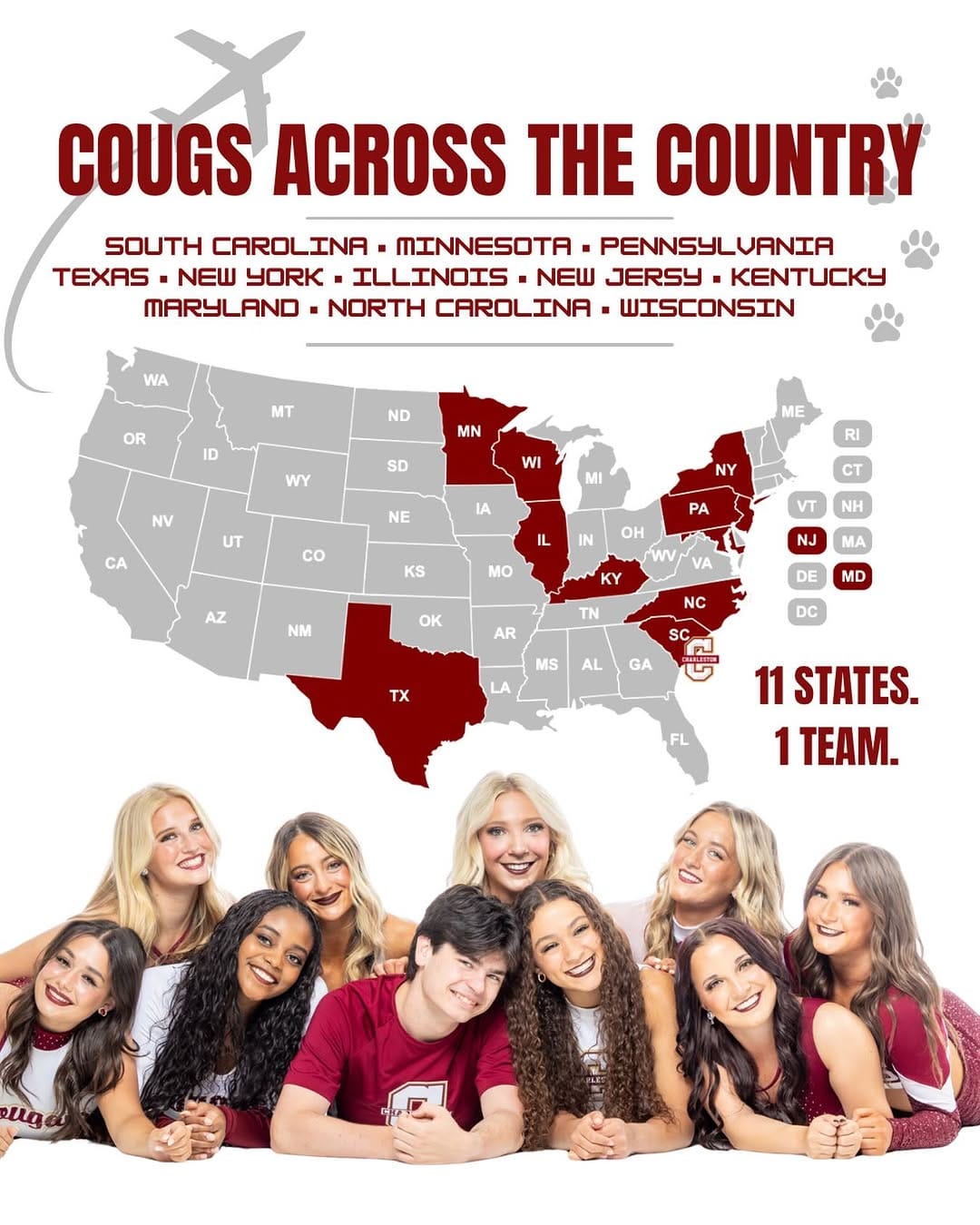 Post 10 by College of Charleston Dance Team on Instagram (image)