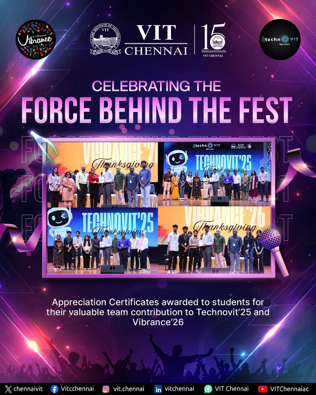 Post 2 by Vibrance - VIT Chennai on Instagram (carousel)