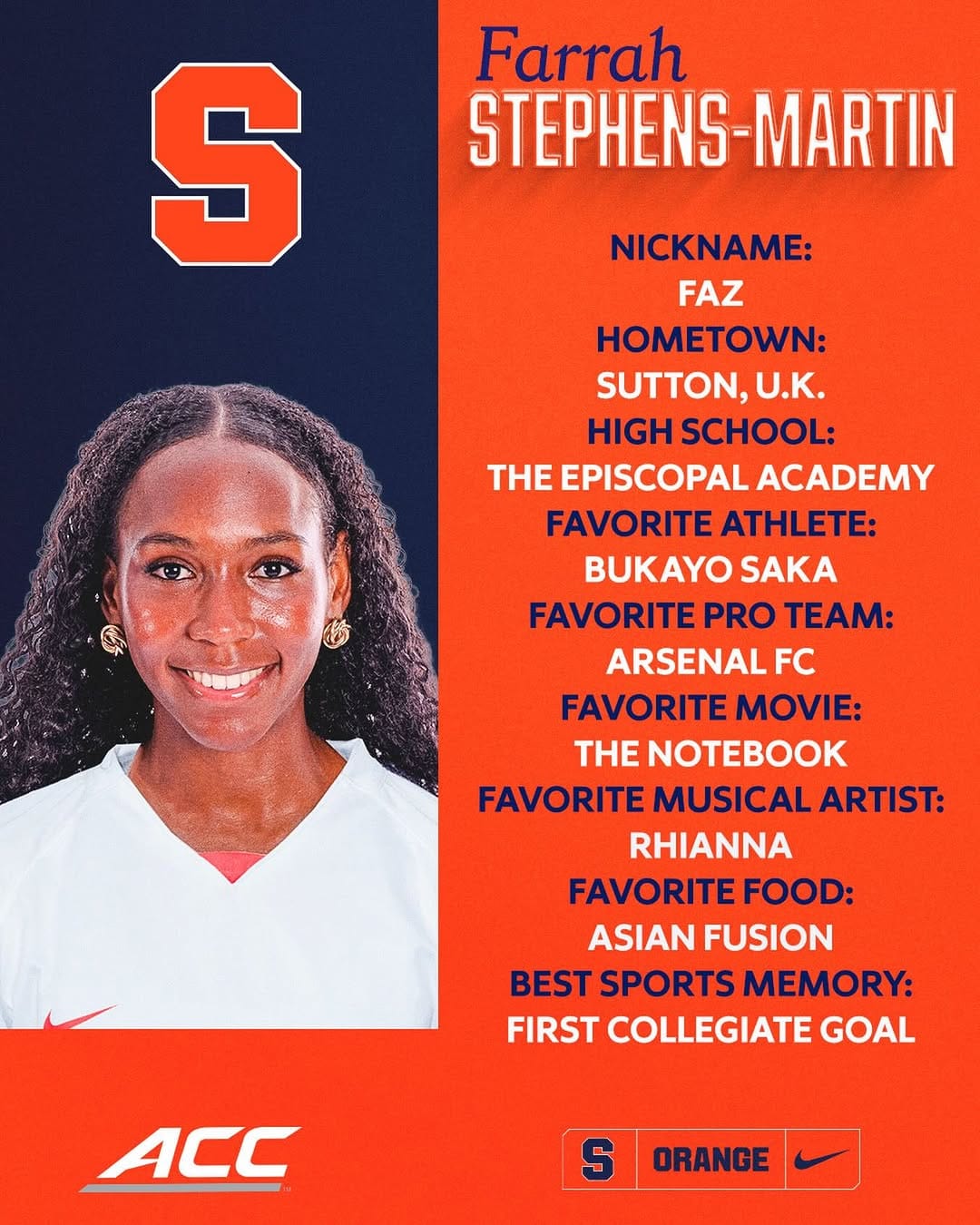 Post 5 by Syracuse Women’s Soccer on Instagram (image)