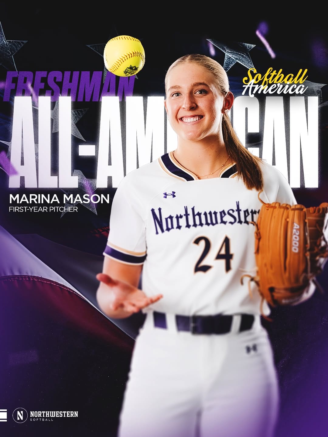 Post 6 by Northwestern Softball on Instagram (image)