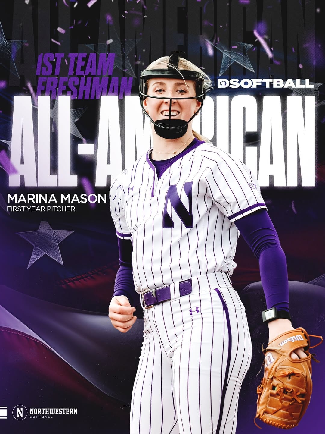 Post 5 by Northwestern Softball on Instagram (image)
