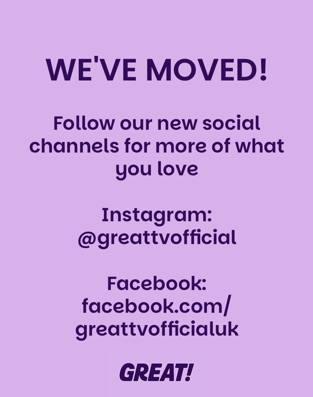 Post 1 by Great! TV on Instagram (image)