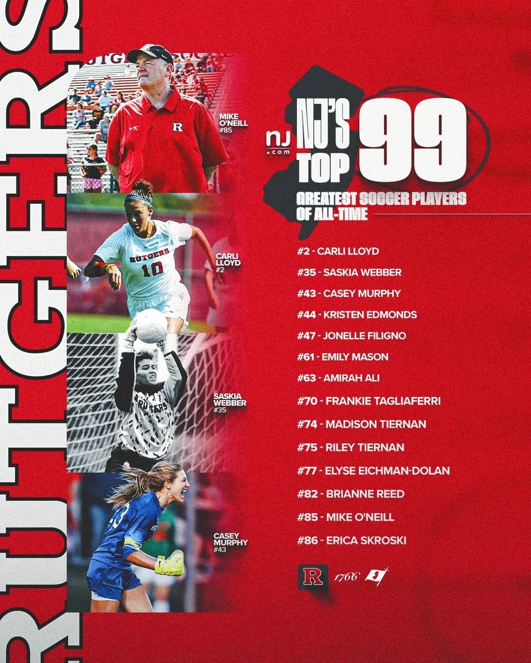 Post 3 by Rutgers Women's Soccer on Instagram (image)