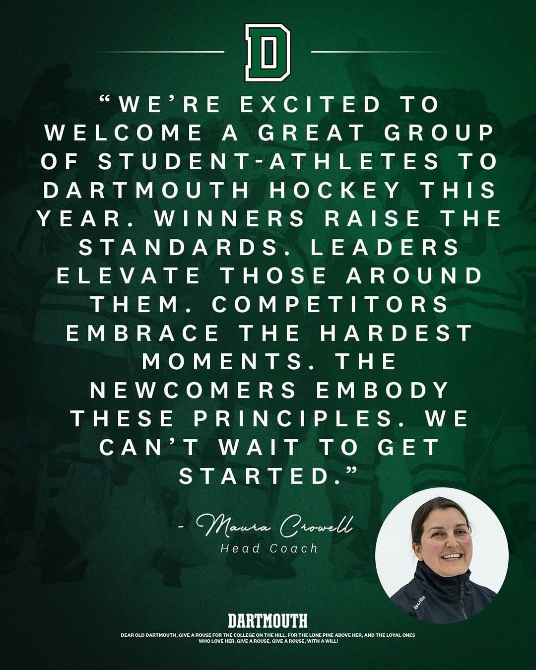 Post 6 by Dartmouth Women's Ice Hockey on Instagram (image)