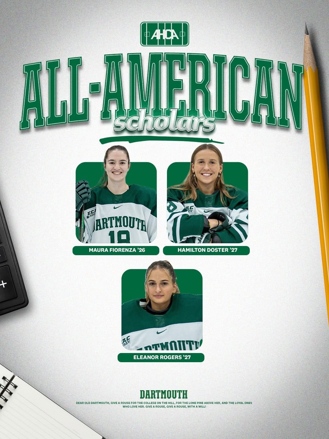 Post 3 by Dartmouth Women's Ice Hockey on Instagram (image)
