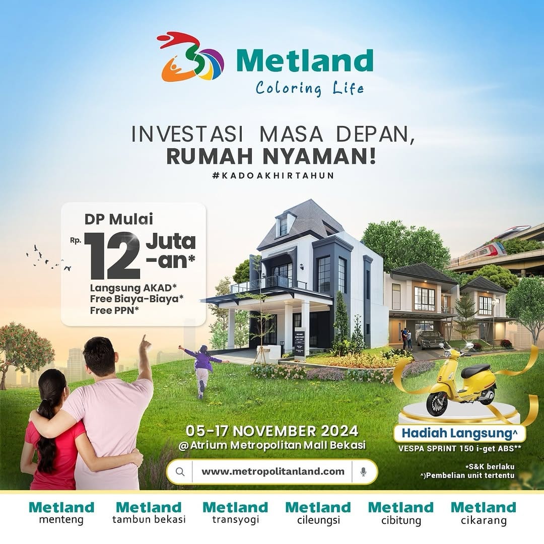 Post 2 by Metland Tambun Bekasi on Instagram (image)