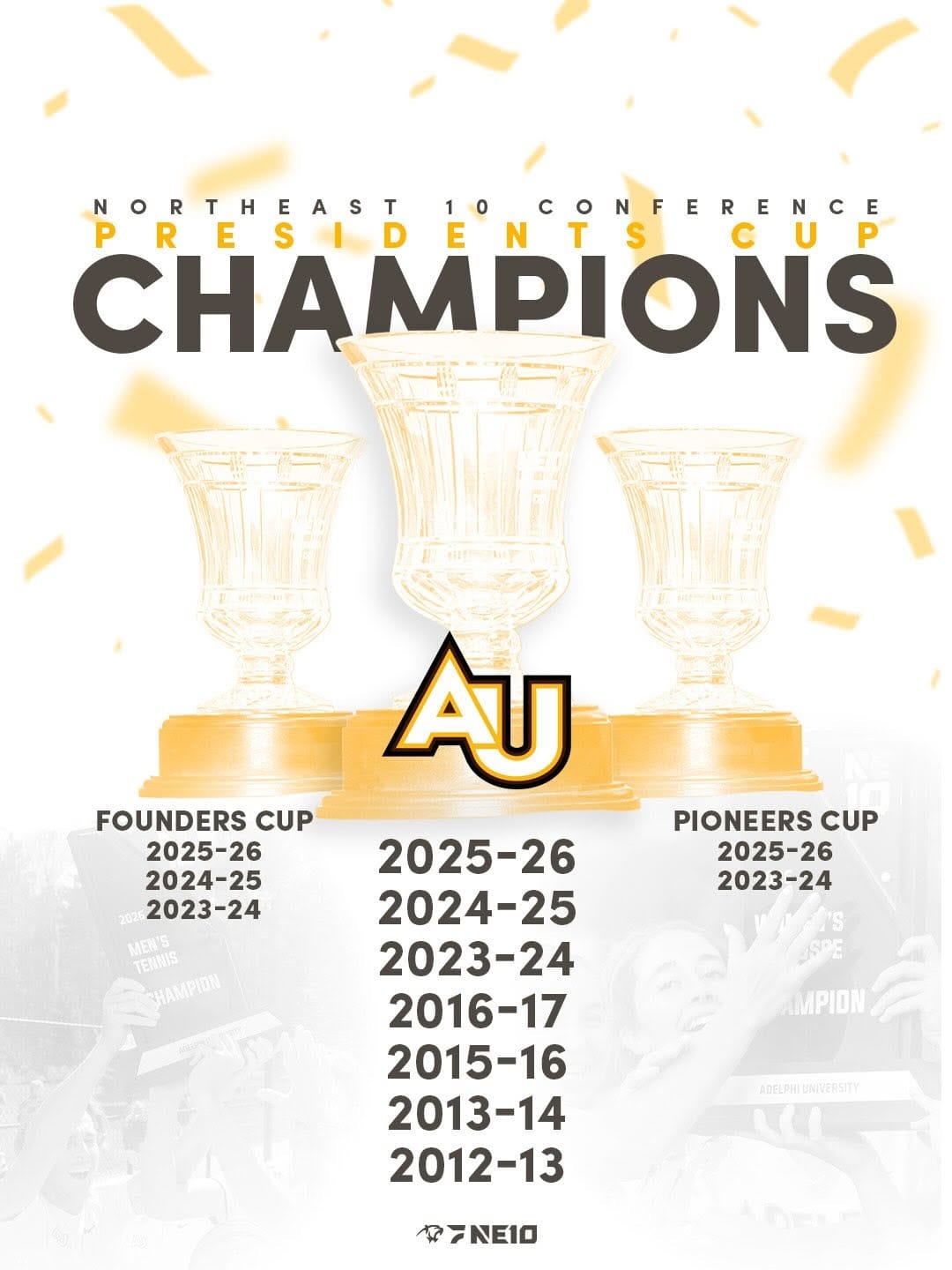 Post 10 by Adelphi University Athletics on Instagram (carousel)
