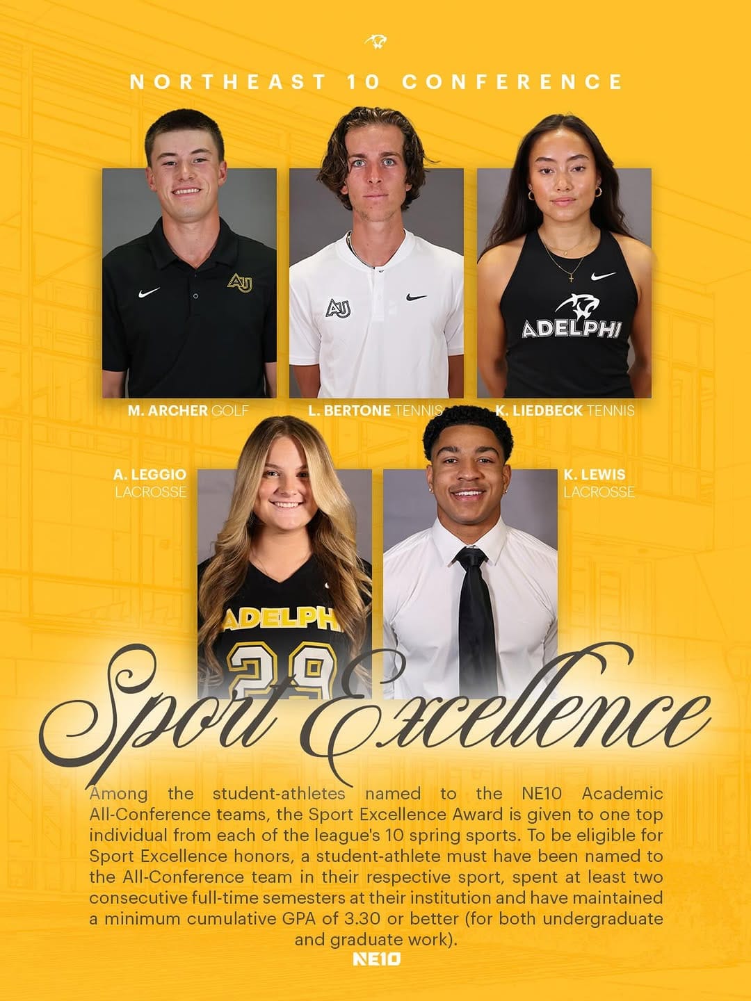 Post 8 by Adelphi University Athletics on Instagram (image)