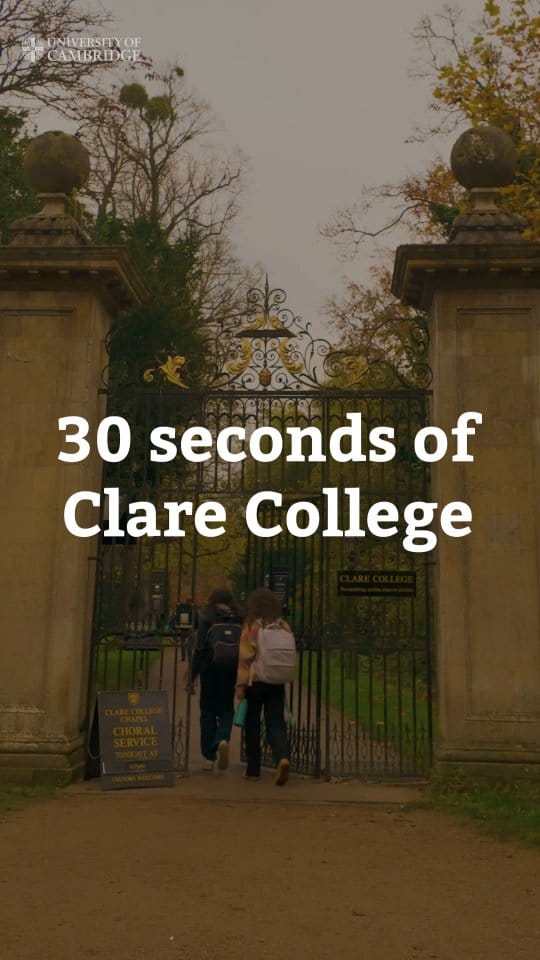 Post 10 by Clare College on Instagram (video)