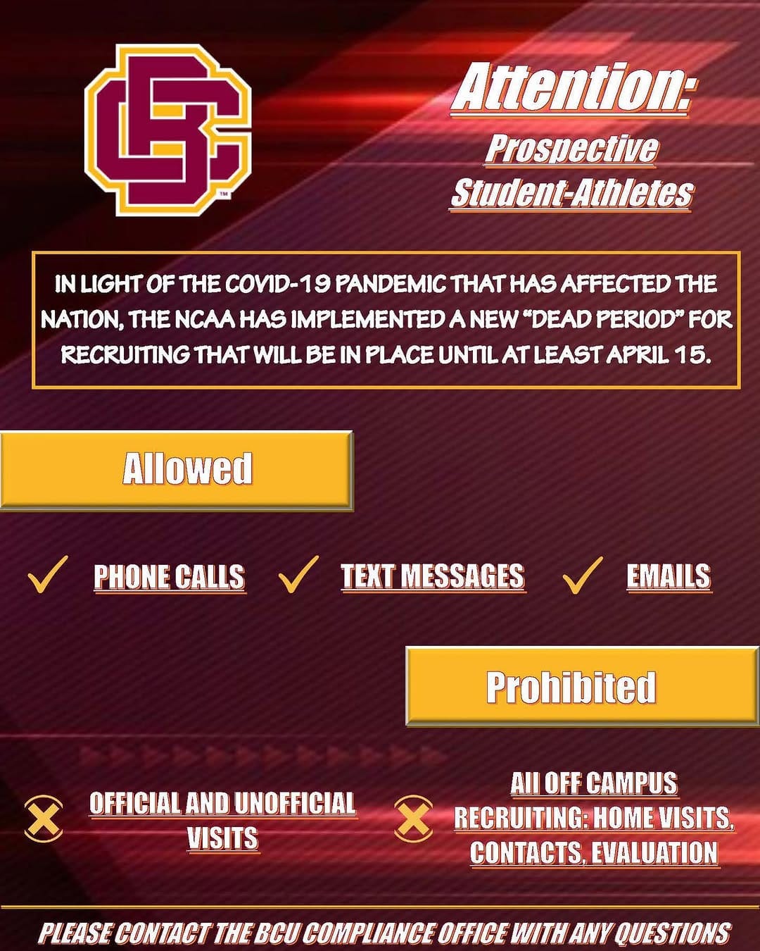 Post 1 by Bethune-Cookman Athletics on Instagram (image)