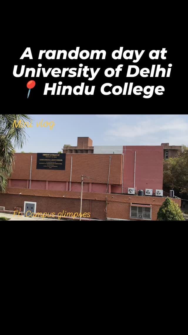 Post 4 by Hindu College, DU on Instagram (video)
