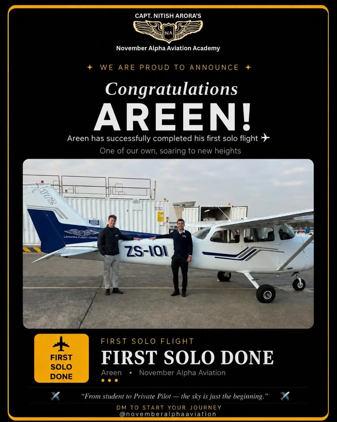 Post 3 by NOVEMBER ALPHA AVIATION ACADEMY (NAAA) on Instagram (image)