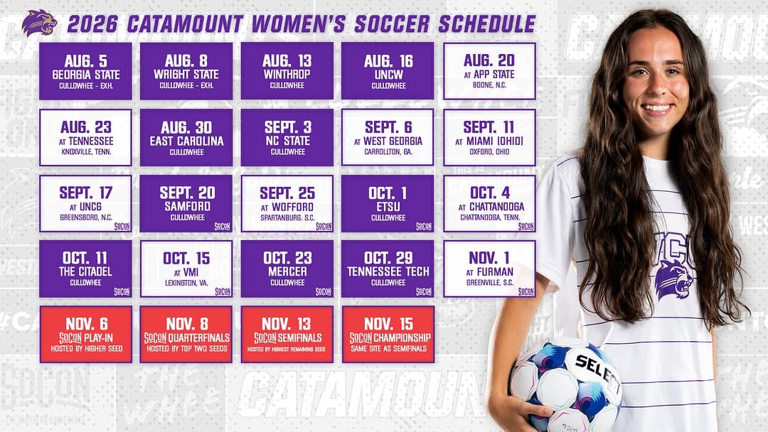 Post 6 by Western Carolina University Women’s Soccer on Instagram (image)
