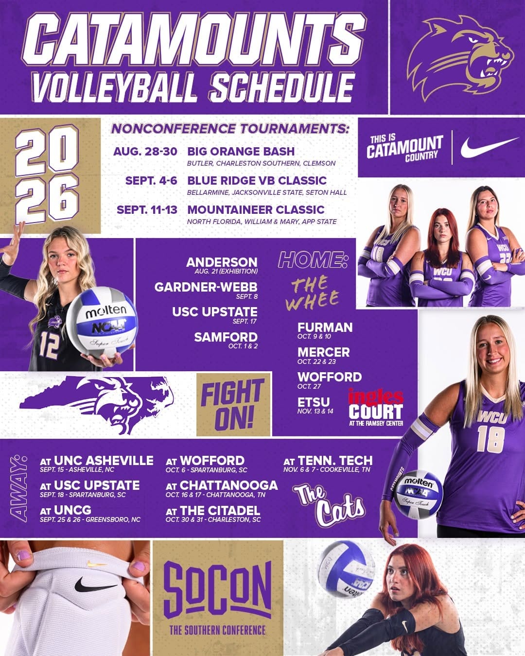 Post 3 by Western Carolina Volleyball on Instagram (image)