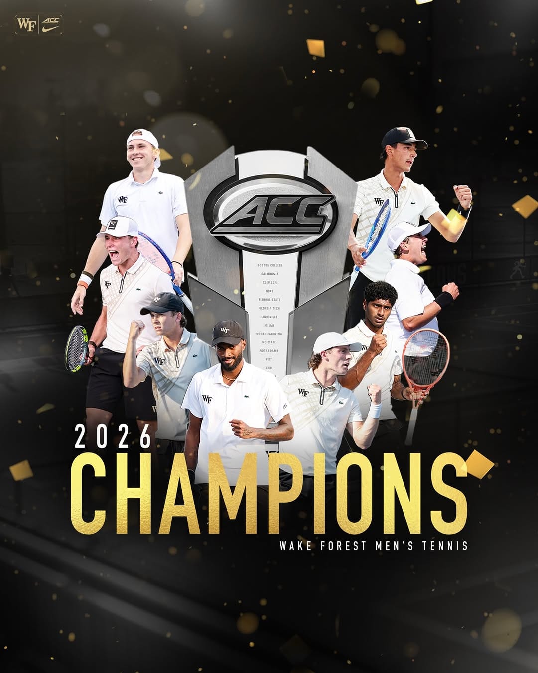 Post 8 by Wake Forest Men's Tennis on Instagram (image)