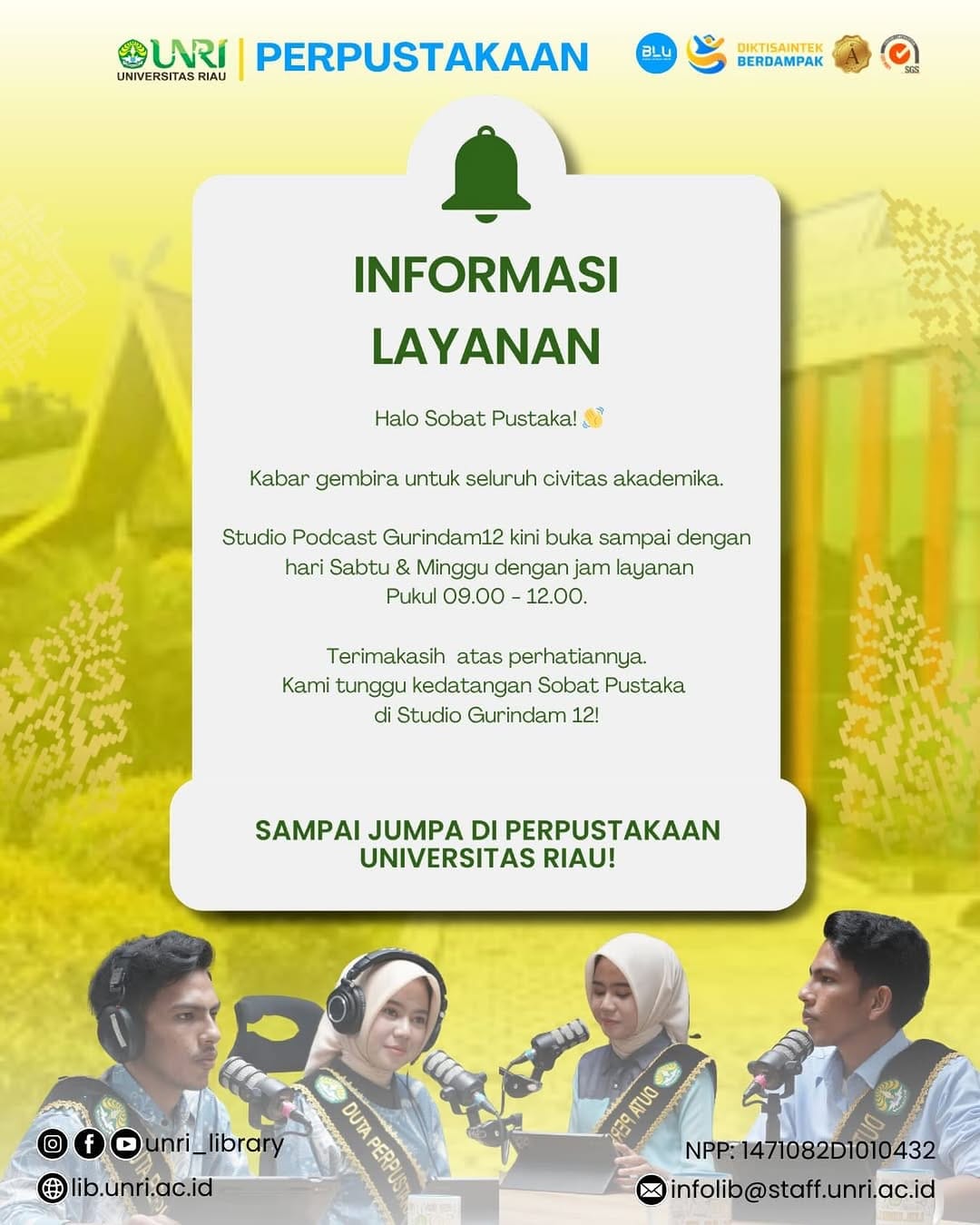 Post 9 by Perpustakaan Universitas Riau on Instagram (image)