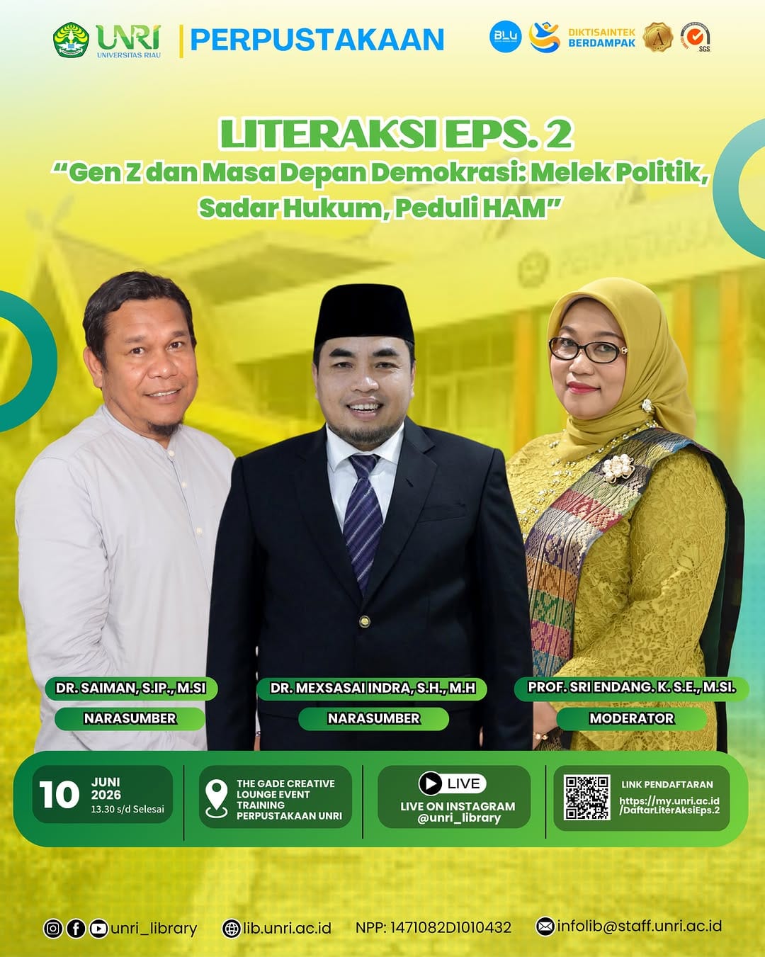Post 4 by Perpustakaan Universitas Riau on Instagram (image)
