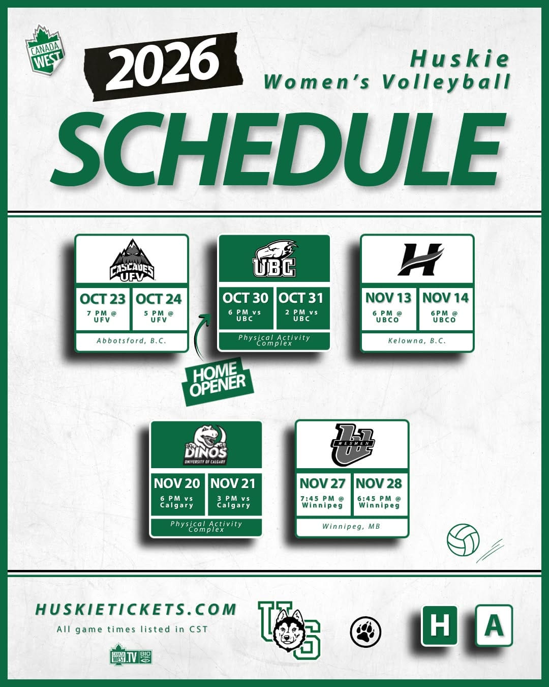 Post 3 by UofS Women's Volleyball on Instagram (carousel)