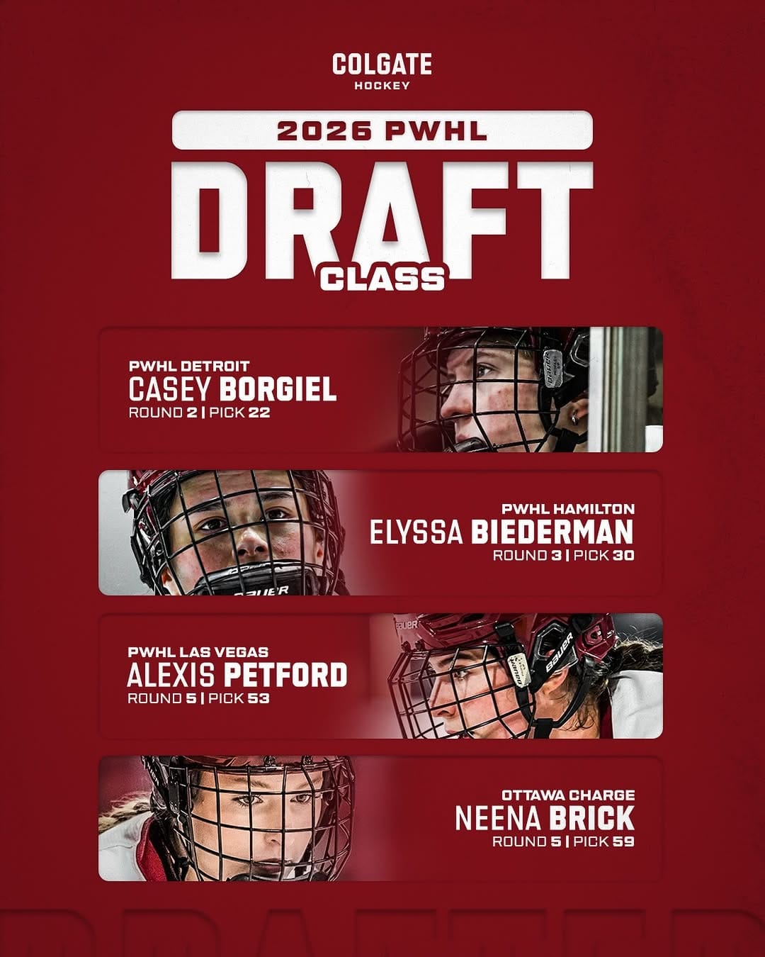 Post 2 by Colgate Women's Ice Hockey on Instagram (image)