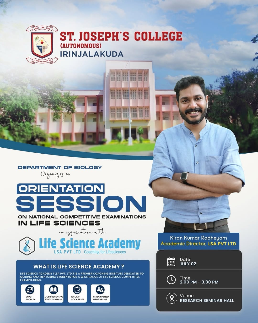 Post 5 by St. Joseph's College, Irinjalakuda on Instagram (image)