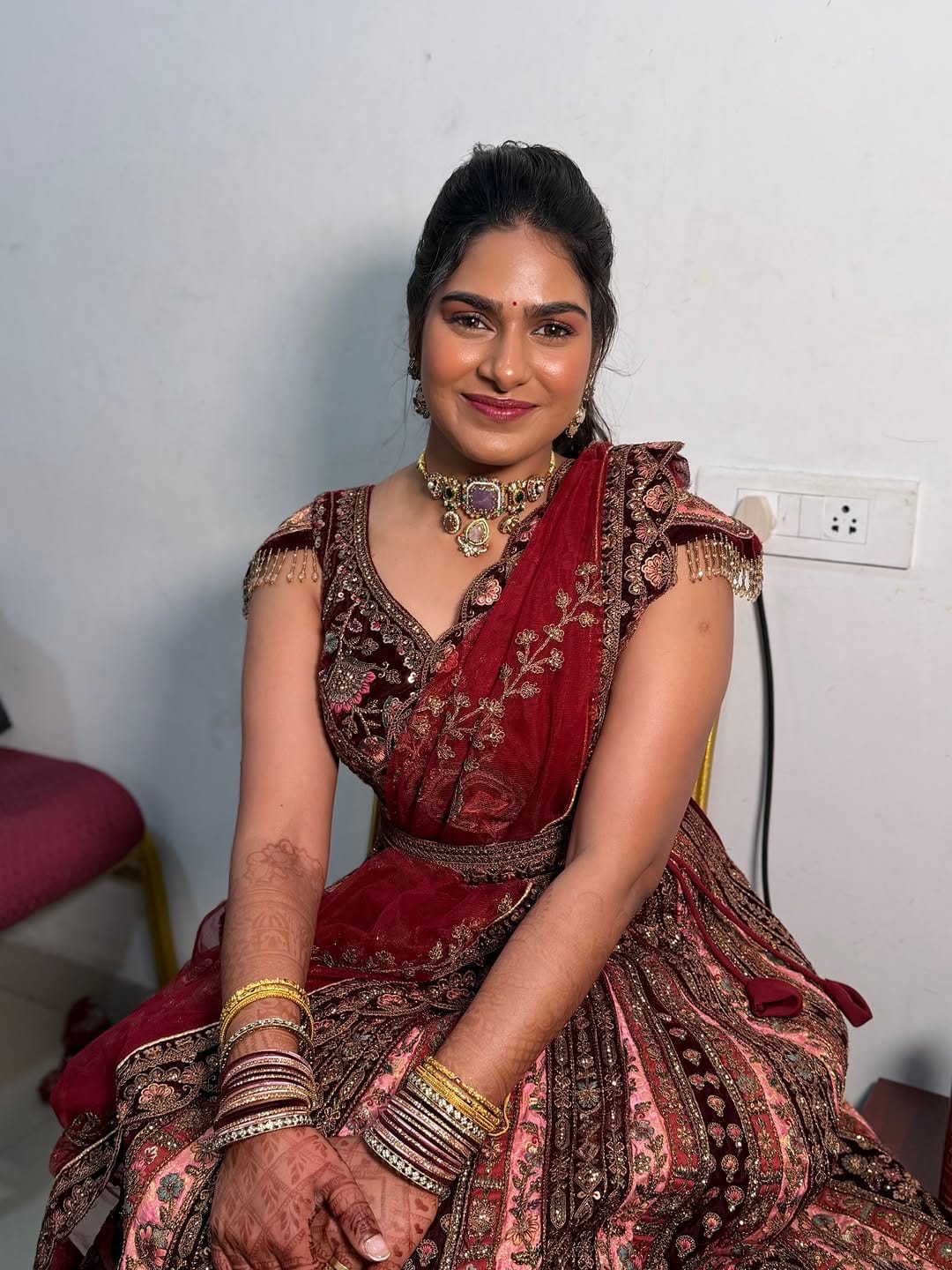 Post 4 by Pavis Makeover Artistry | Bridal Makeup Chennai on Instagram (image)