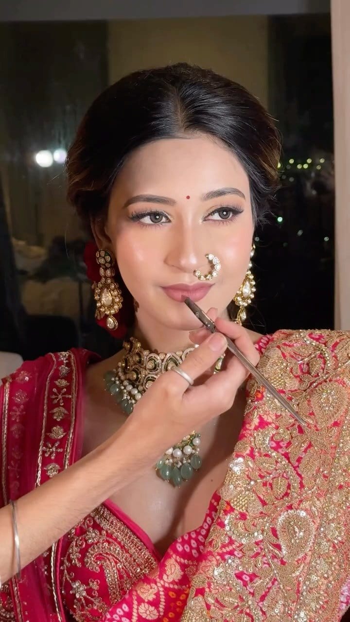 Post 5 by Abhishek & Ayushi | Bridal makeup artist on Instagram (video)