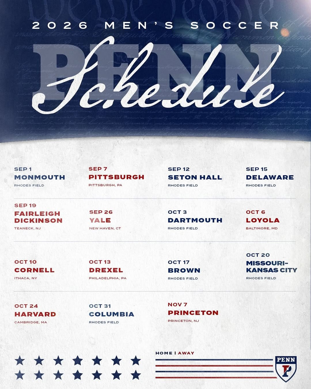 Post 9 by Penn Men’s Soccer on Instagram (image)