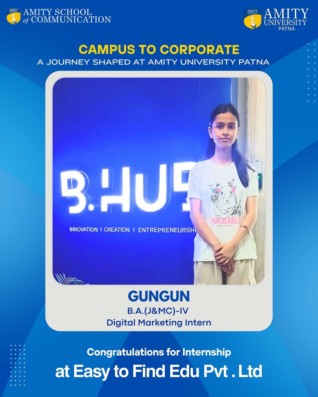 Post 2 by Amity University Patna on Instagram (carousel)