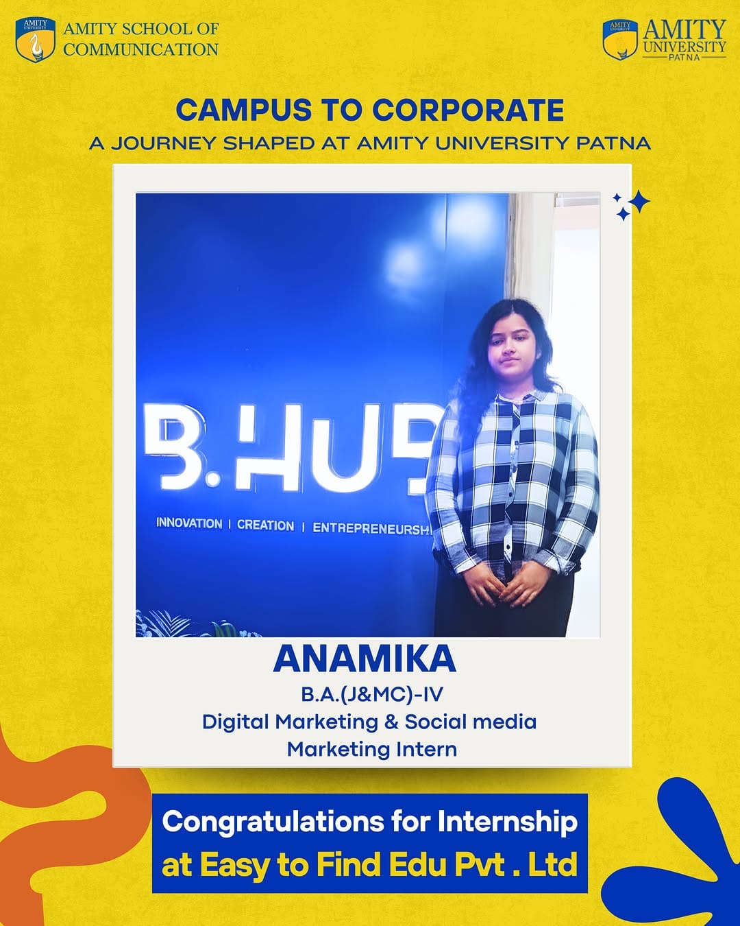 Post 3 by Amity University Patna on Instagram (carousel)