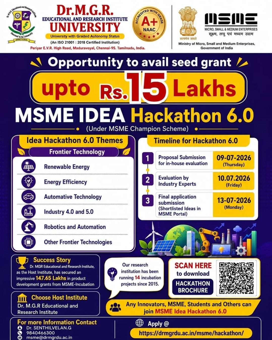 Post 2 by Dr. MGR Educational and Research Institute on Instagram (image)