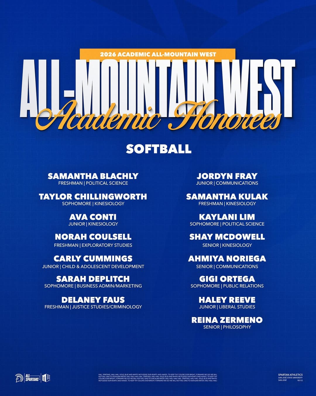 Post 1 by San José State Softball on Instagram (image)