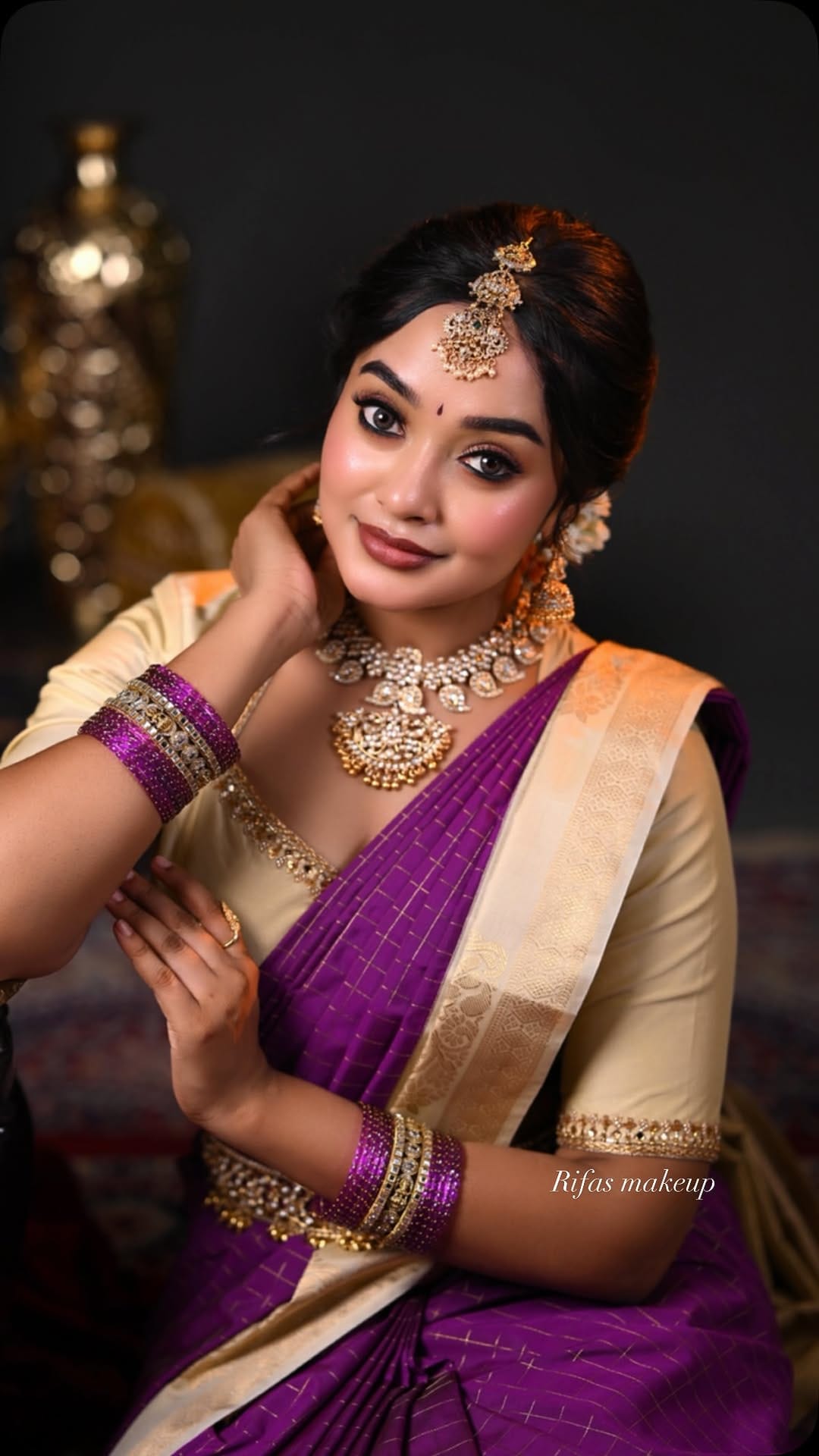 Post 1 by Sabar Nisha chennai makeup artist on Instagram (video)