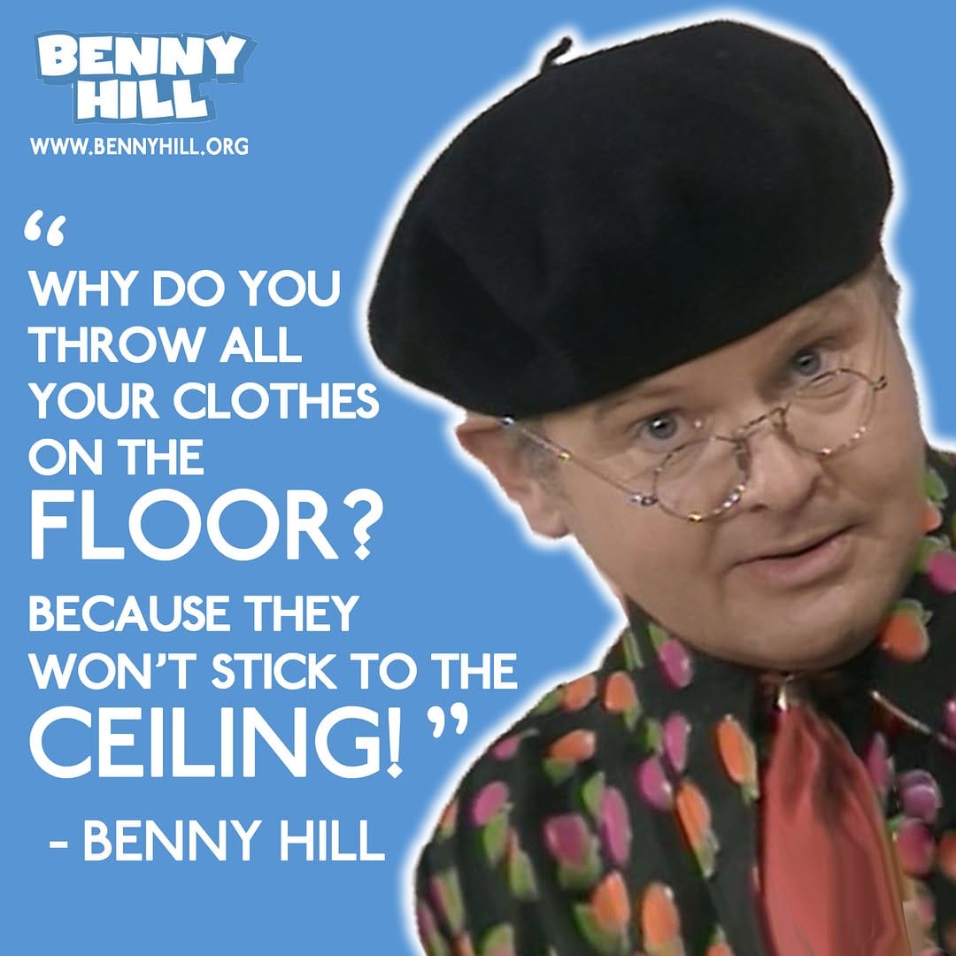 Post 7 by Benny Hill on Instagram (image)
