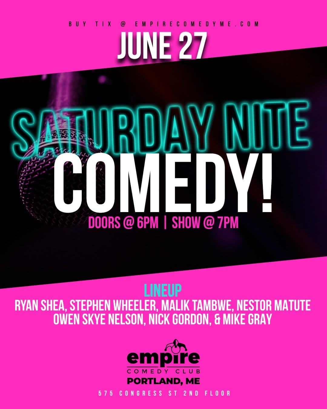 Post 3 by Empire Comedy Club on Instagram (carousel)