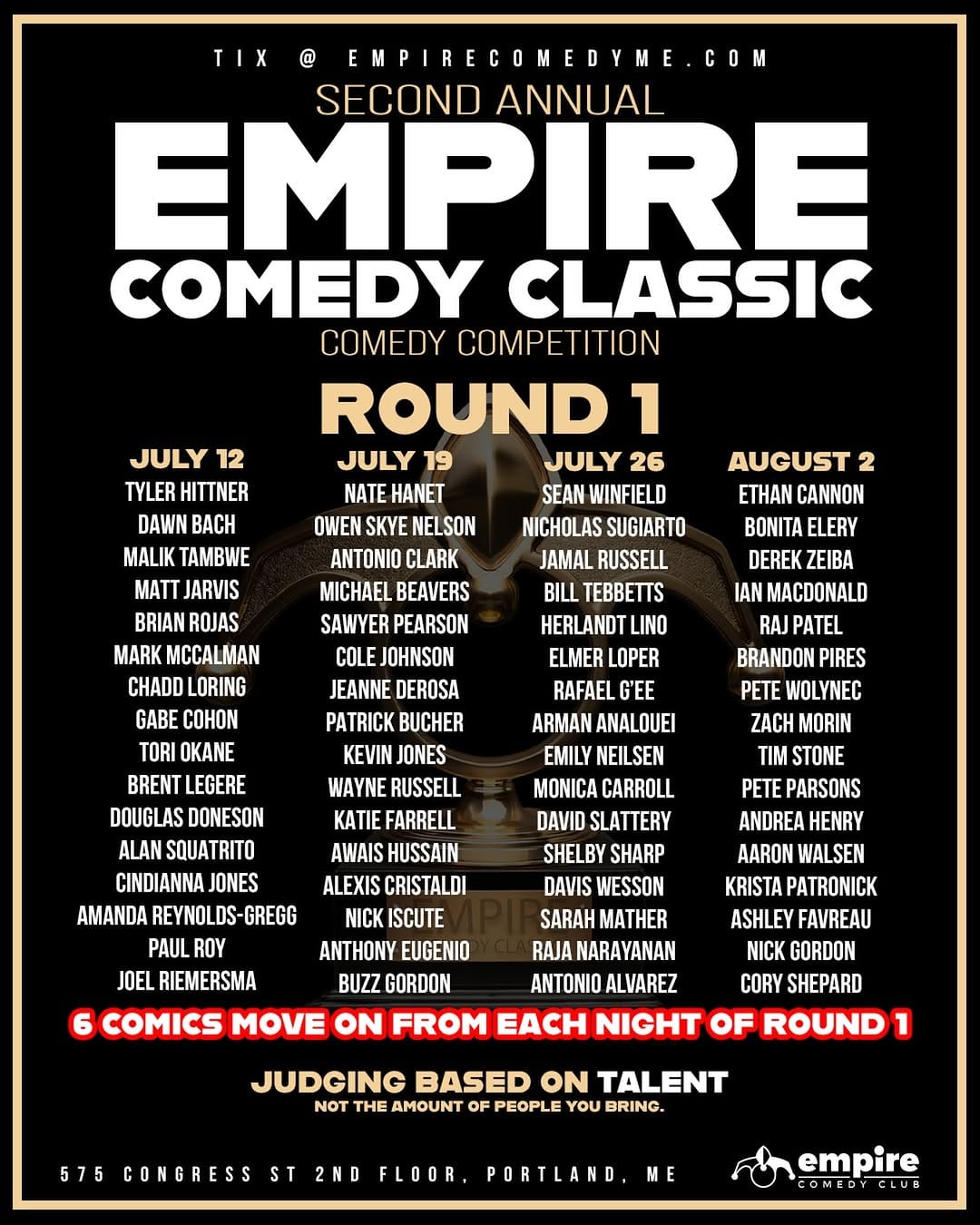Post 7 by Empire Comedy Club on Instagram (image)