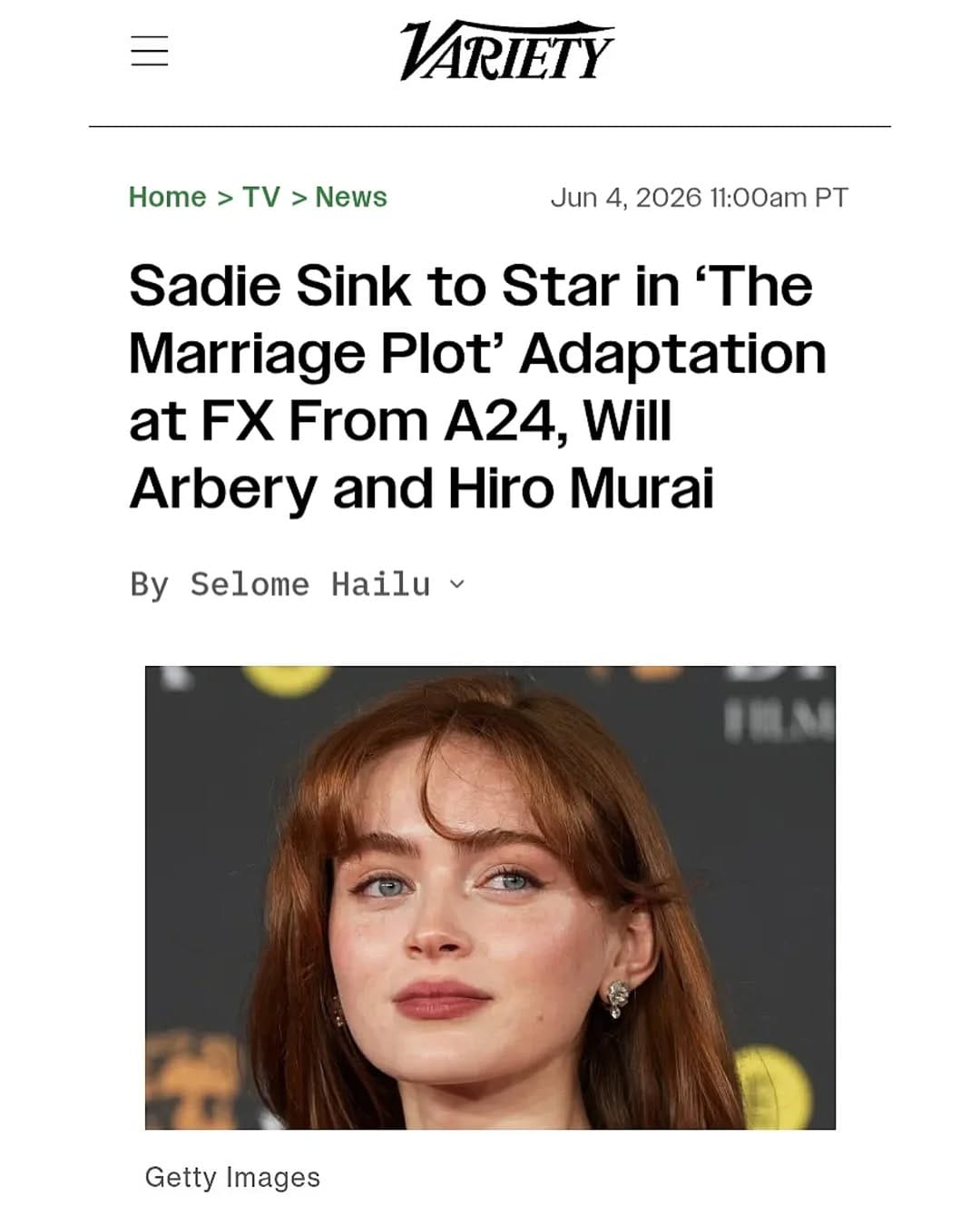 Post 9 by Sadie Sink Fanpage on Instagram (carousel)