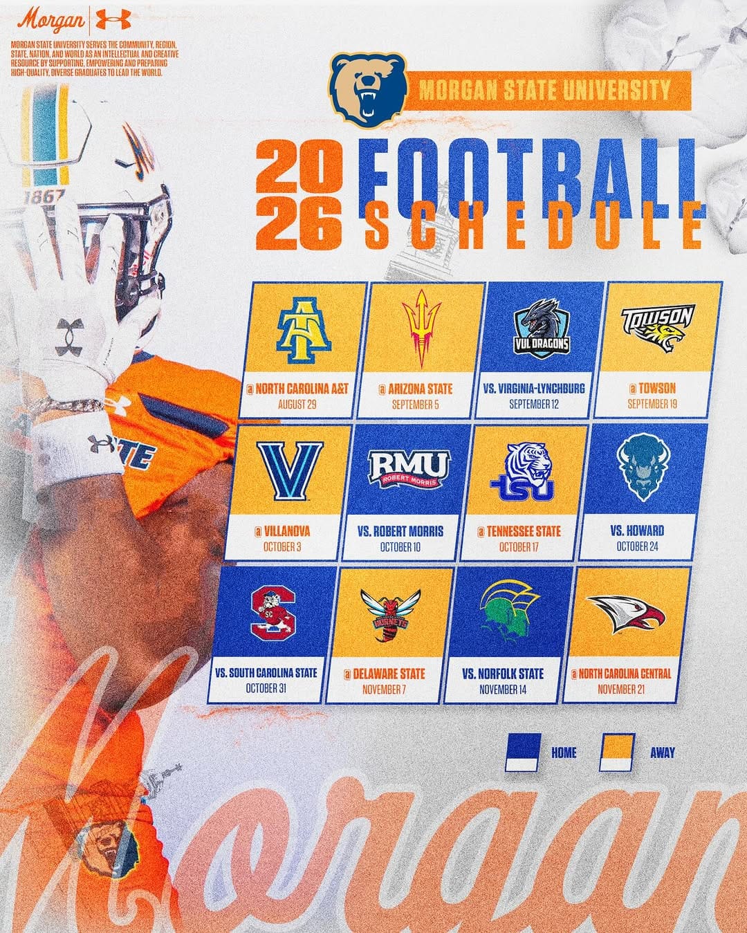 Post 10 by Morgan State Football on Instagram (image)