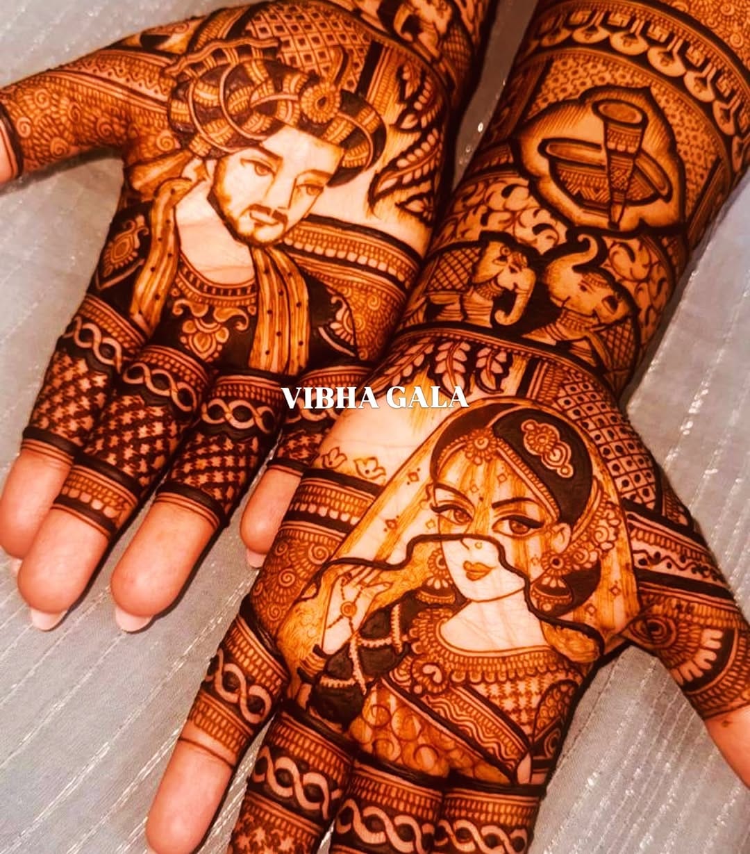 Post 3 by Vibha Gala’s Bridal Mehendi on Instagram (image)