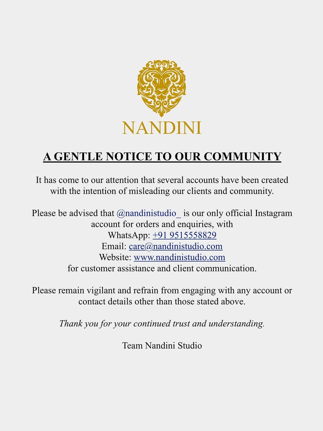 Post 1 by Nandini on Instagram (image)