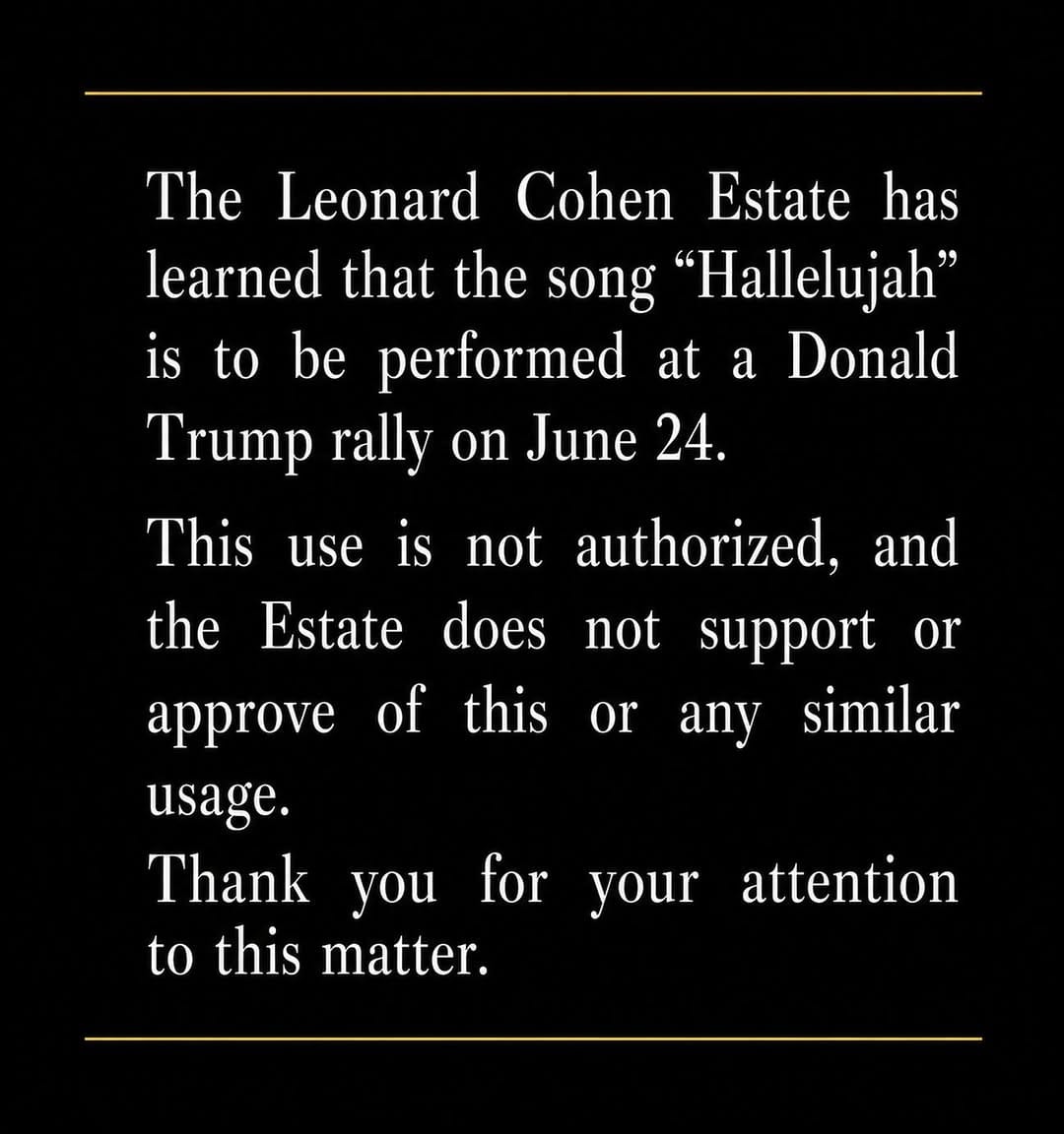Post 5 by Leonard Cohen on Instagram (image)