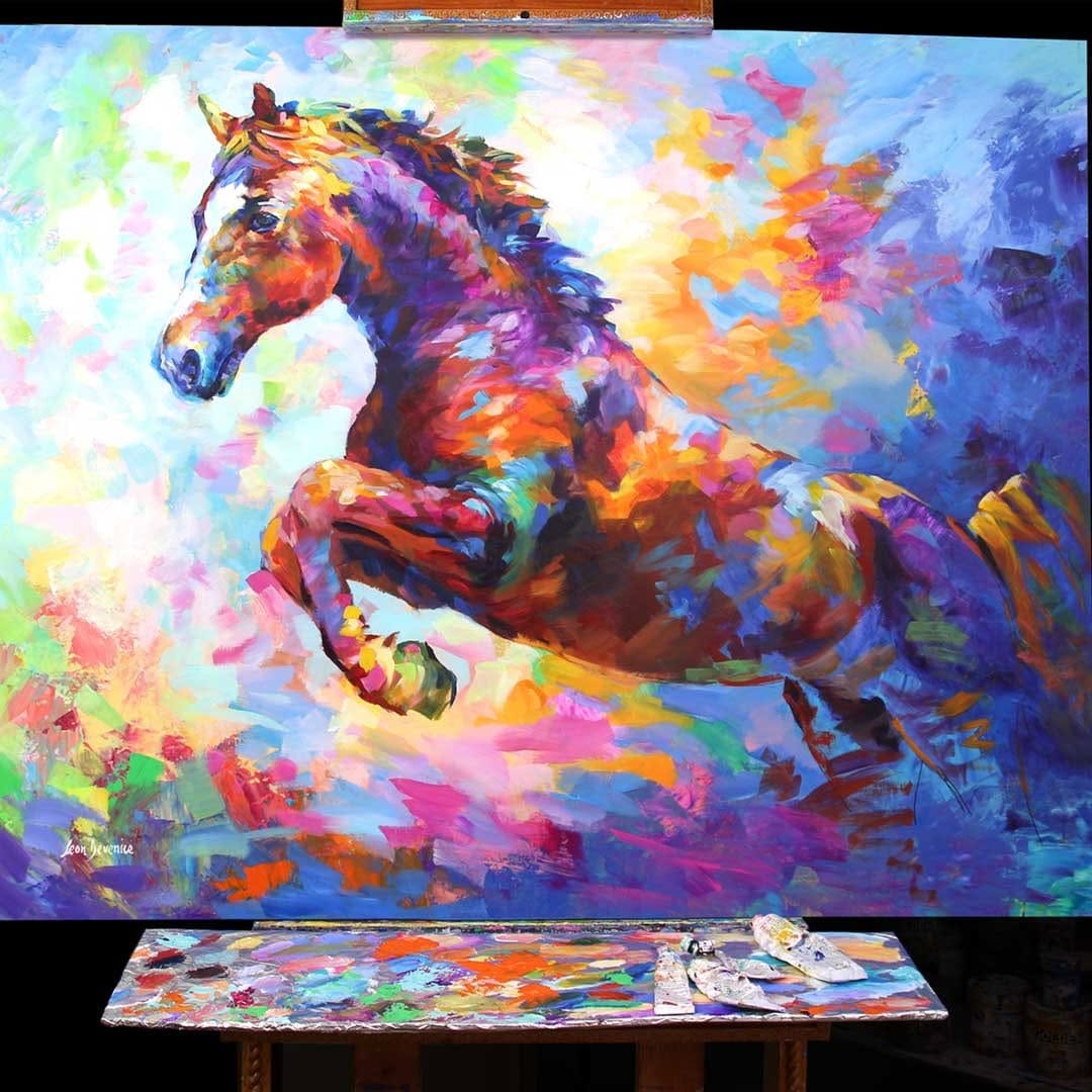 Post 2 by Leon Devenice Original Paintings For Sale on Instagram (image)