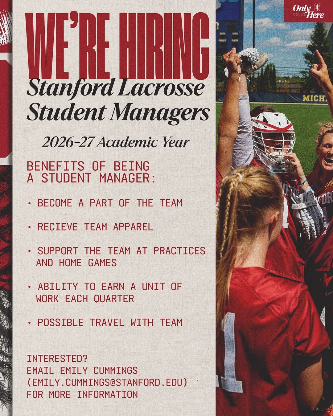 Post 8 by Stanford Women’s Lacrosse on Instagram (image)