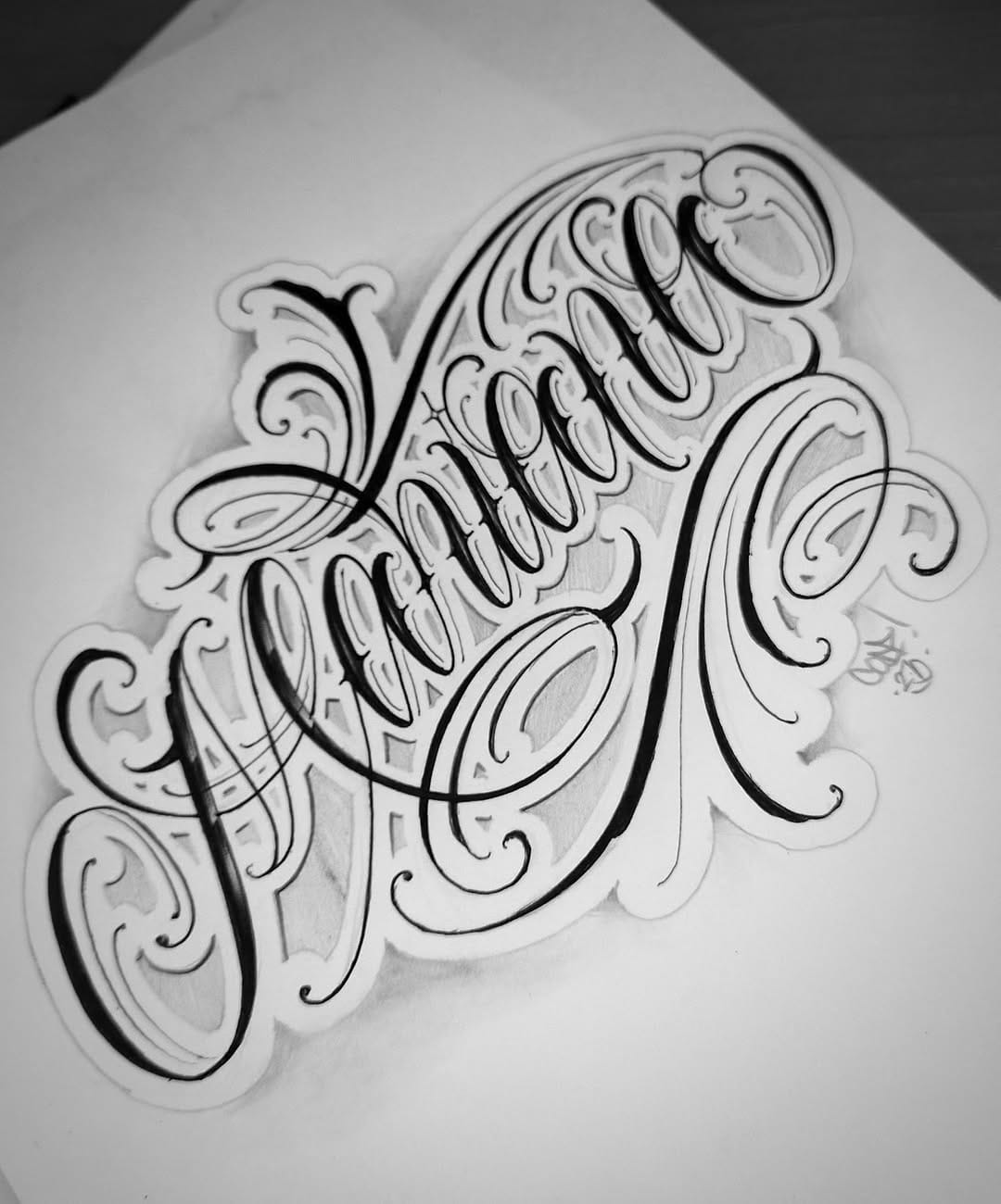 Post 10 by Code Murillo | Lettering Tattoo on Instagram (image)