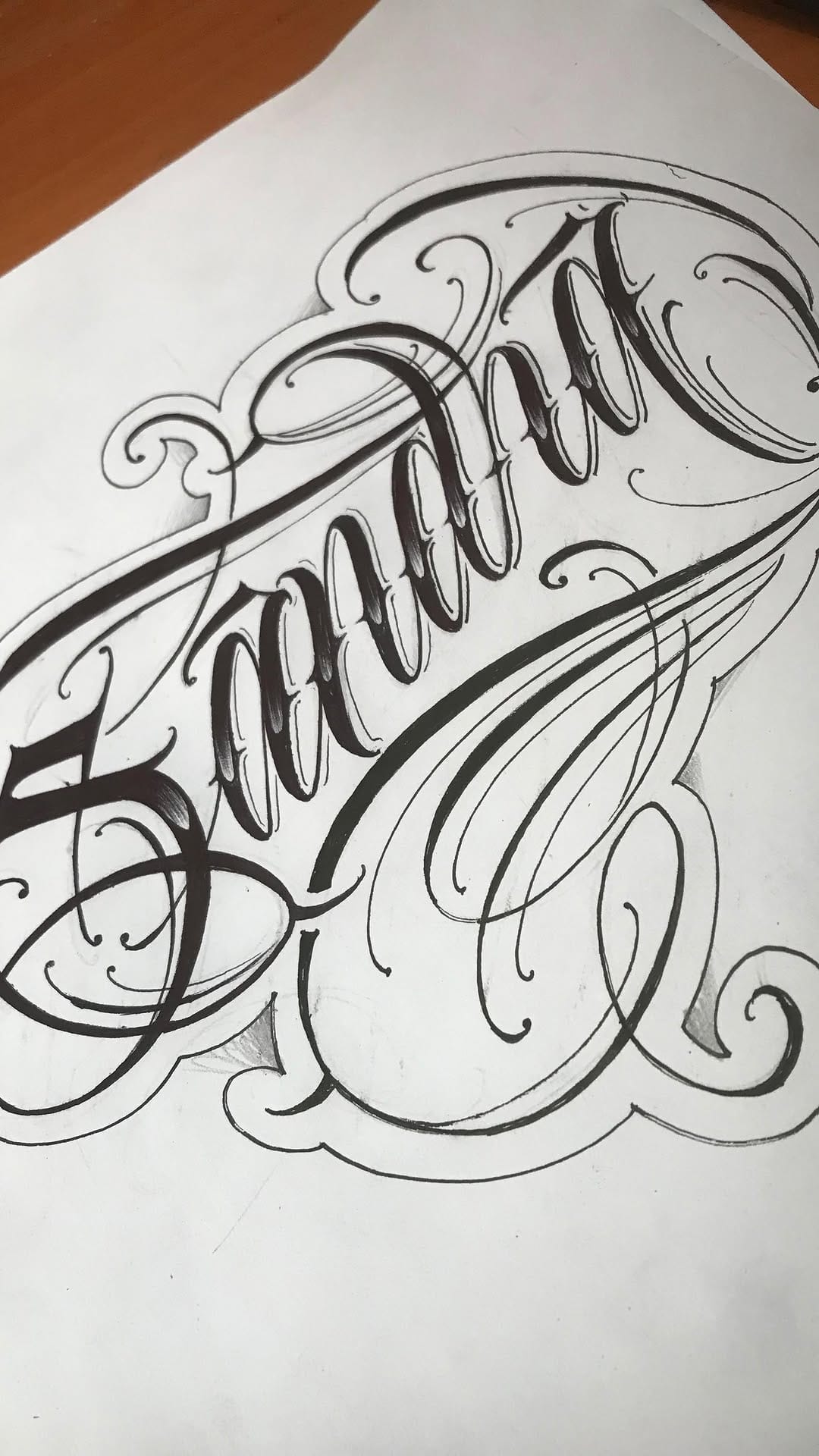 Post 9 by Code Murillo | Lettering Tattoo on Instagram (video)