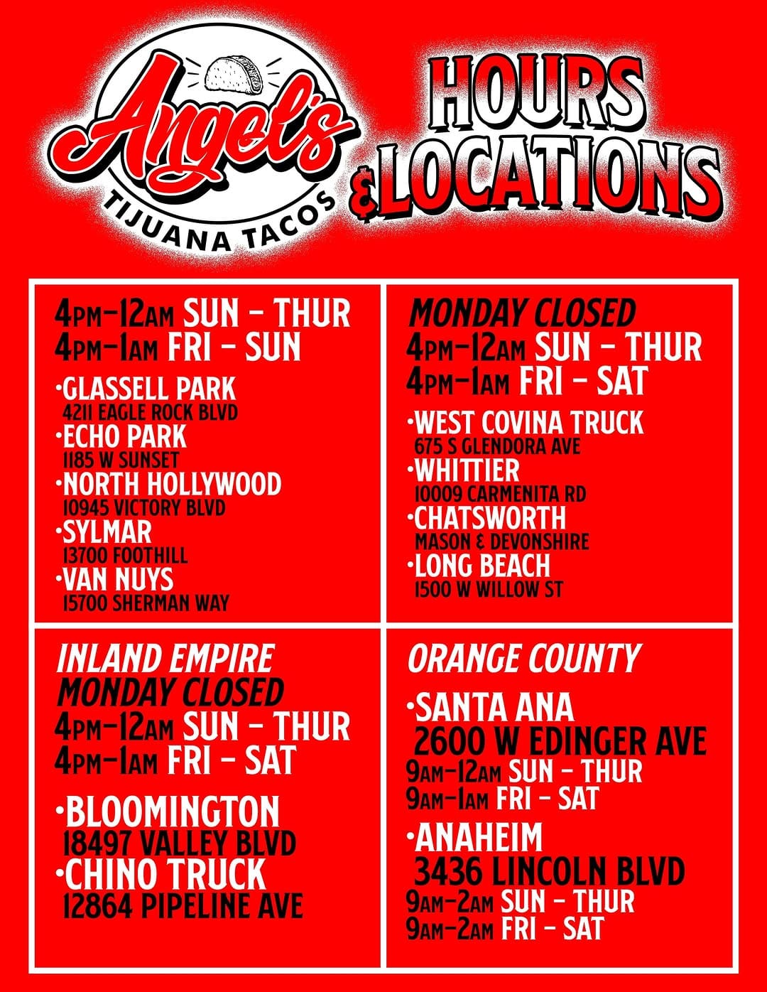 Post 10 by Angel’s Tijuana Tacos on Instagram (image)