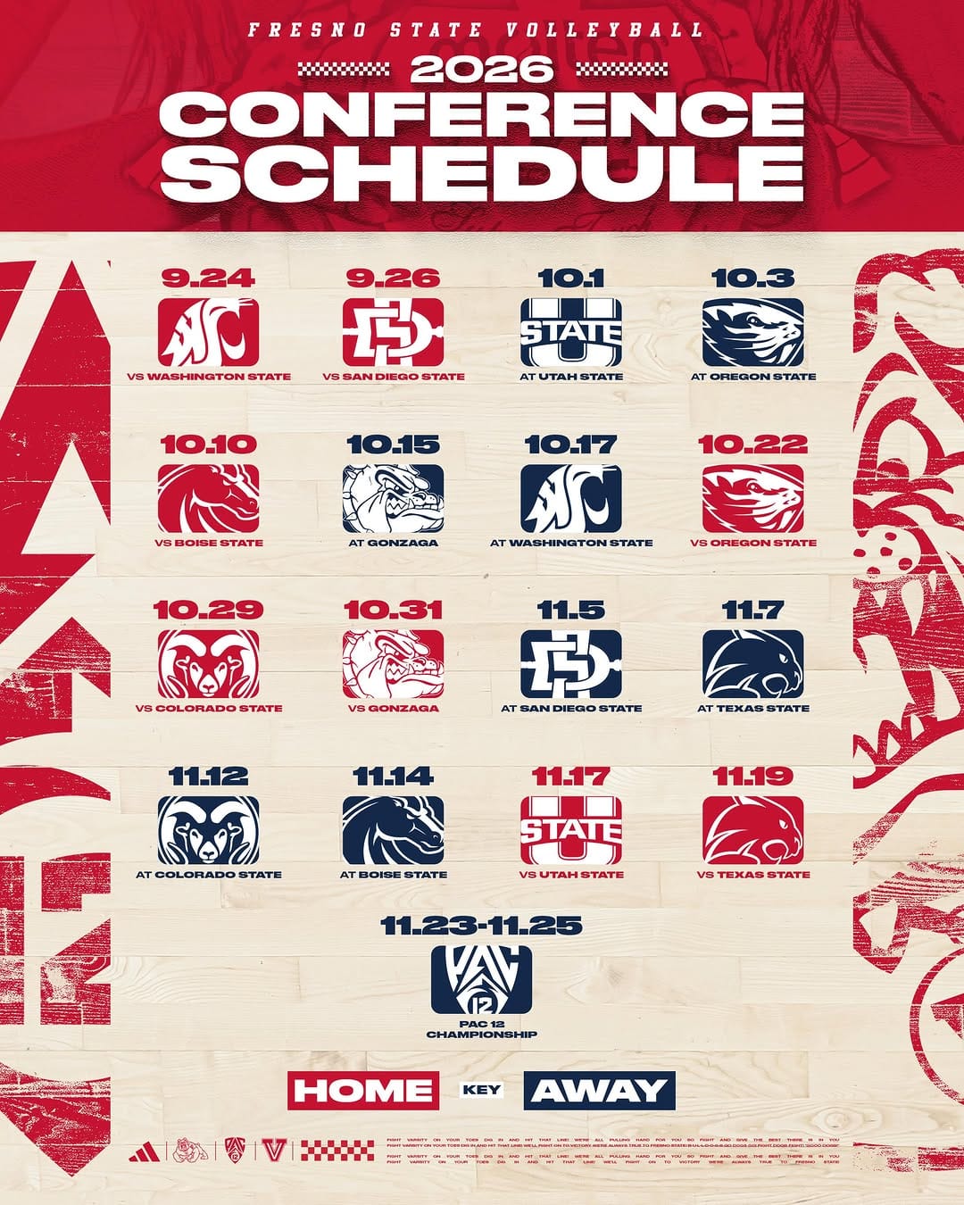 Post 9 by Fresno State Volleyball on Instagram (image)