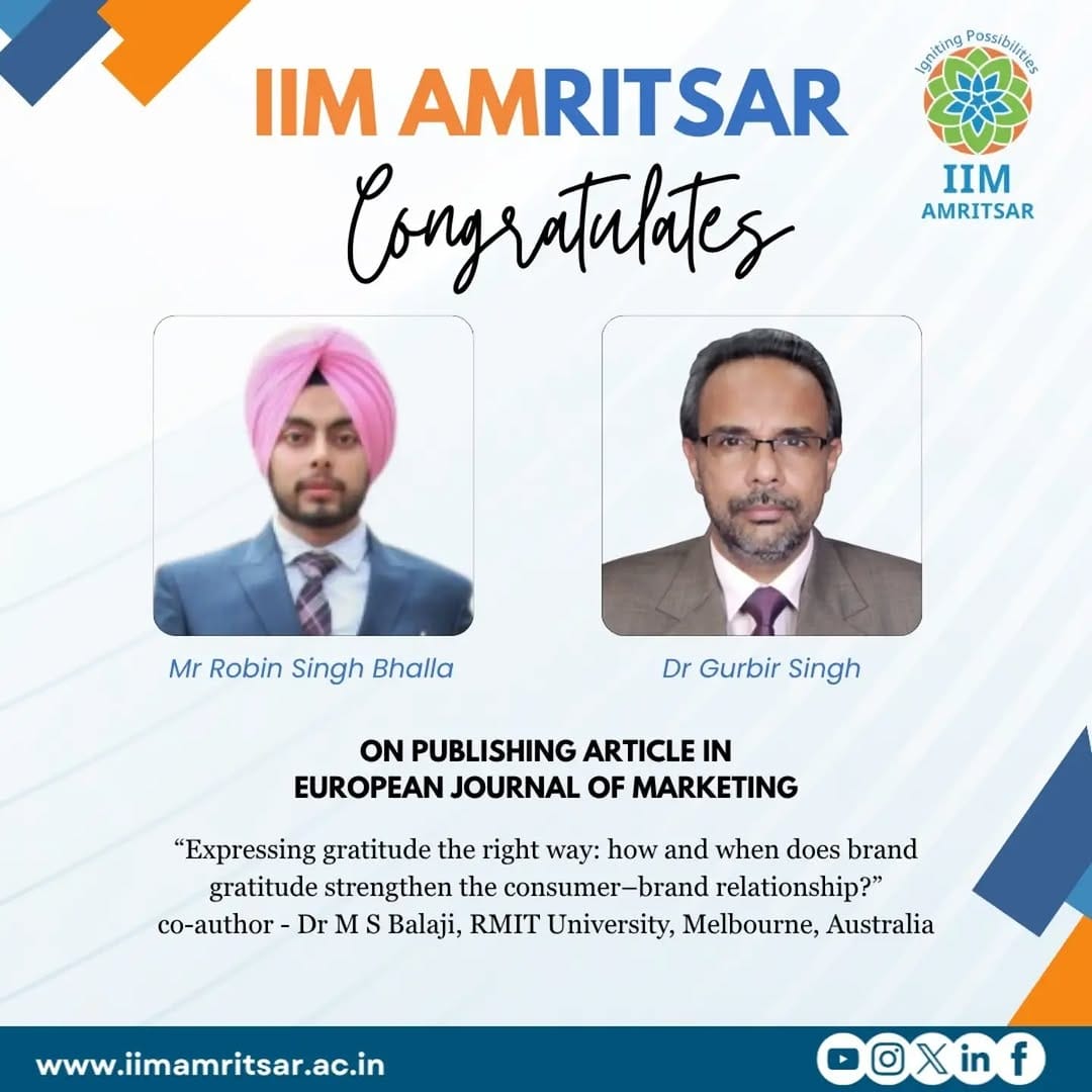 Post 6 by IIM Amritsar on Instagram (image)
