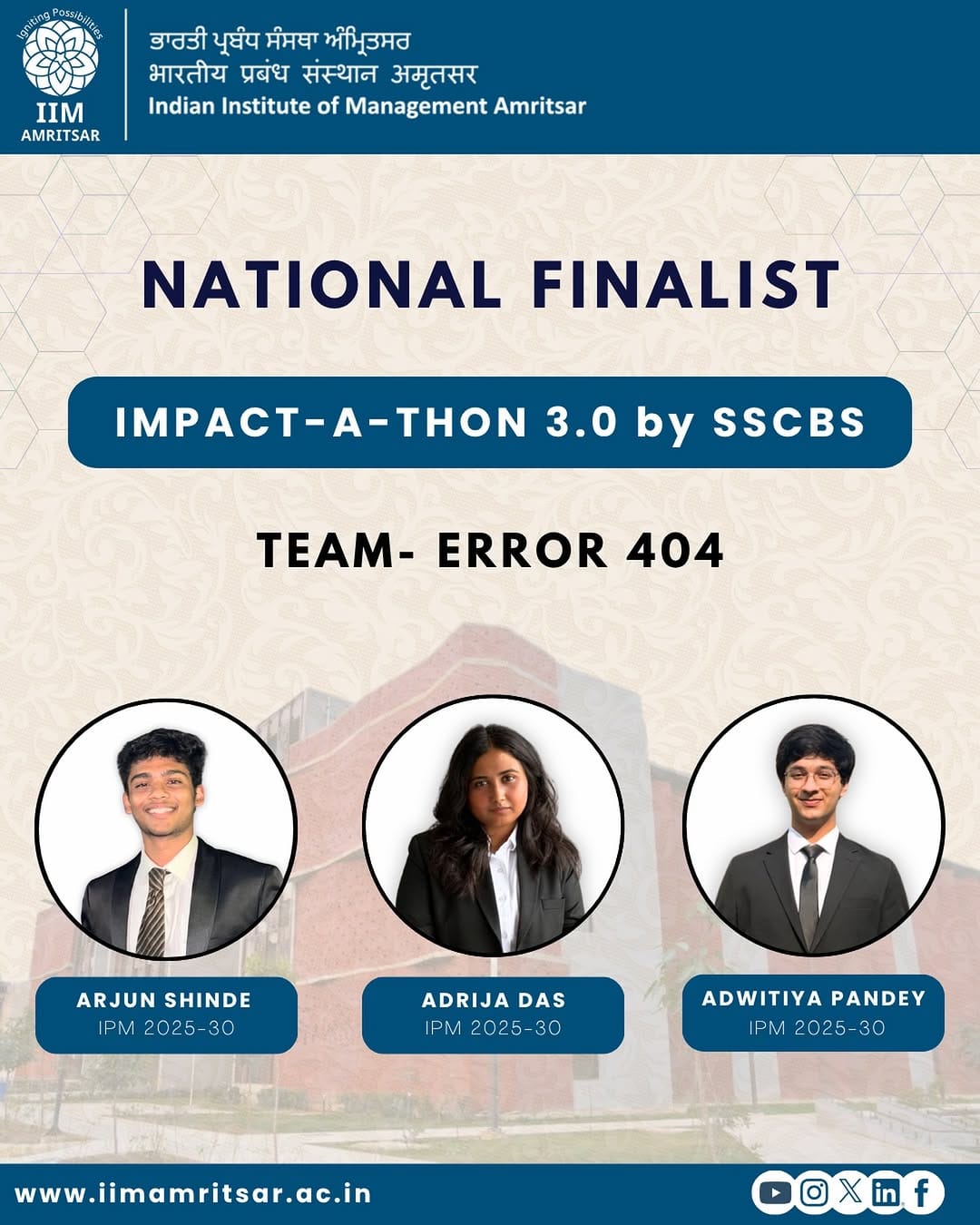 Post 4 by IIM Amritsar on Instagram (image)